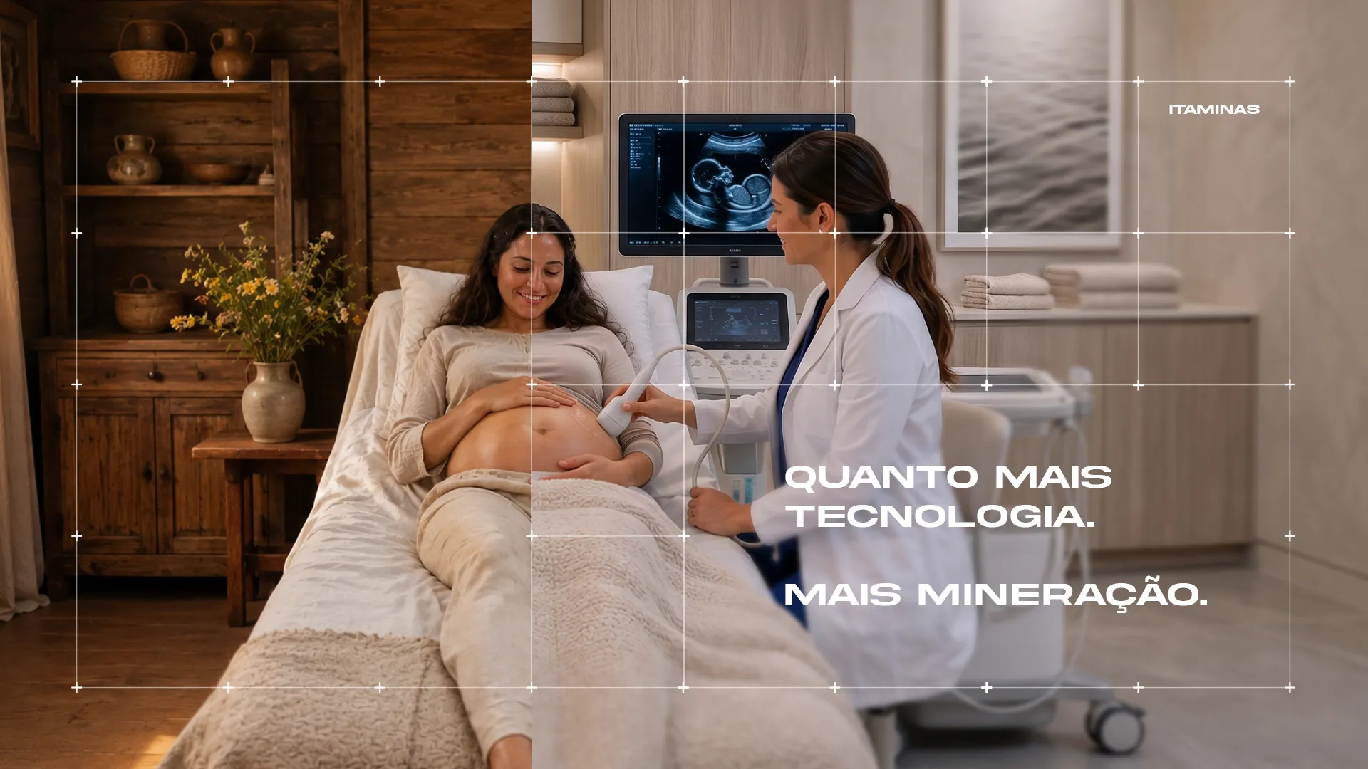 Mundo sem vs com mineração — arte 12