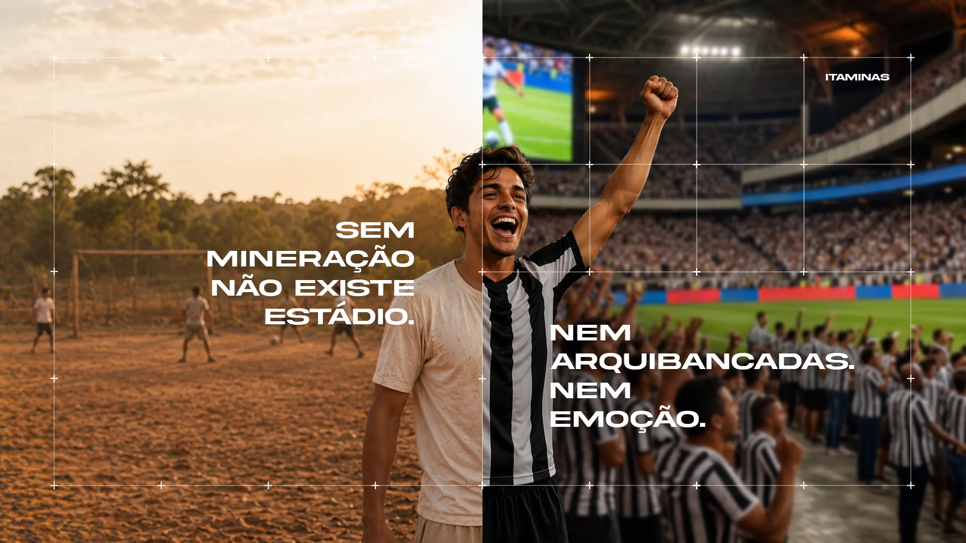 Mundo sem vs com mineração — arte 16