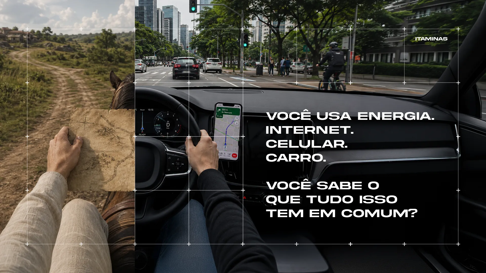 Mundo sem vs com mineração — arte 8
